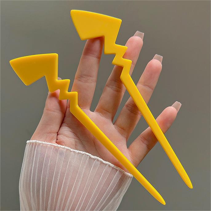 Creativo Pikachu cola horquilla simple Cabeza trasera accesorios para el cabello chica sentido rayo palillos lindo updo accesorios para el cabello