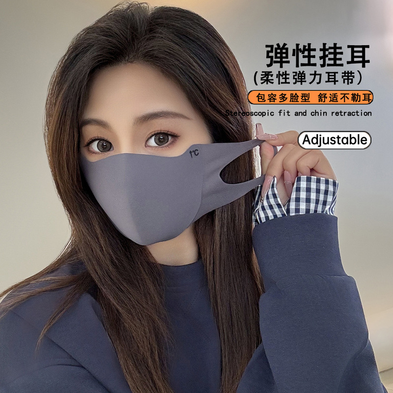 美拉德保暖口罩女高颜值加厚防风面罩户外骑行口罩挂耳式保暖口罩|undefined