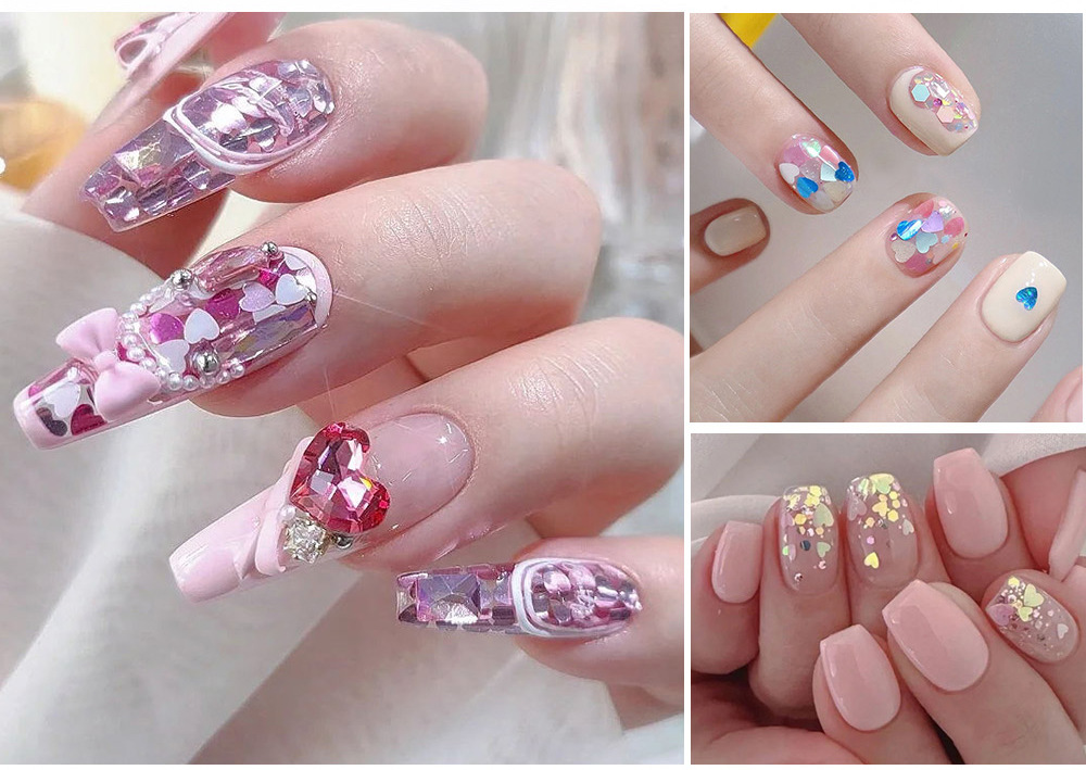 30g Weight Nail Decoration Accessories Nail Supplies See detail page-[15 Books in a Box] Rainbow Horse Keychain Box Quantity Sequin Material Square, Moon, Heart Shape Pattern Simple Style Style Hot 12 Nail Art Too Small Sequins Nail Art Jewelry For Valentine's Day Ultra-Thin Nail Sticker Wholesale 5