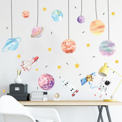 New FX-C113 Planet Astronaut Aircraft Decoration Bedroom Entrance Home Entrance Beautification Decorative Wall Sticker