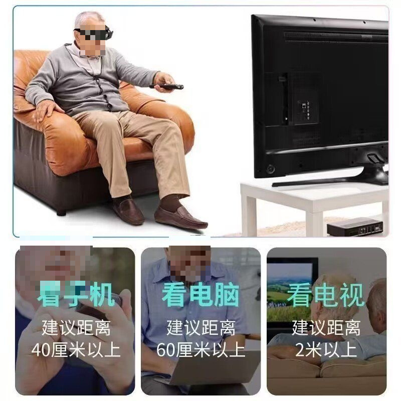 高齢者は携帯電話や読書用に20倍の拡大鏡を使用し、高倍率のポータブルヘッドマウント高精細メガネ、老眼鏡を使用します。|undefined