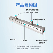 风刀气刀铝合金气刀空压机风刀吹气吹水除尘压缩空气条形风刀