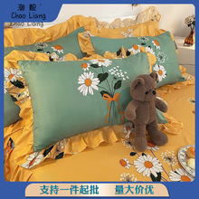 枕芯枕套一套新款韩版一对装花边枕头套家用枕头单人一只枕头套装