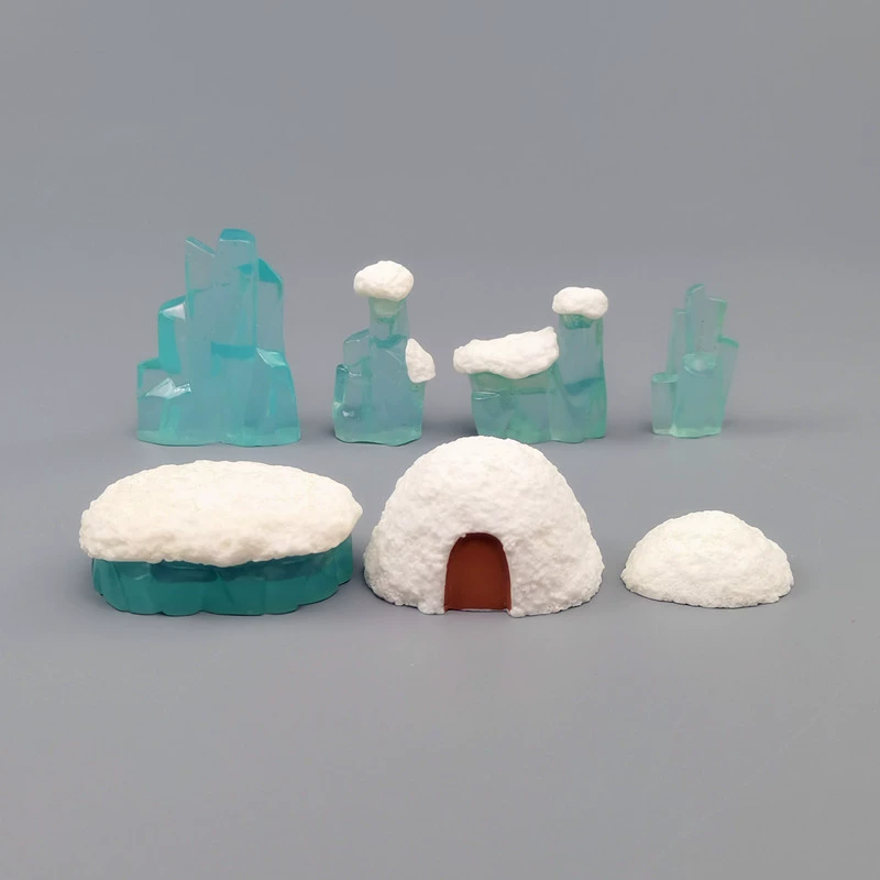 Новая модель смола ледник ледяной сцены микро-ландшафтный песочник diy антарктический арктический снежный айсберг украшения