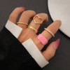 Metal resin, ring, fashionable advanced set, accessory, high-quality style, simple and elegant design