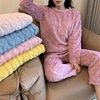 Amount of money to run 280 lady Solid Jacquard weave Velvet pajamas Socket F Multicolor Coral Jacquard weave girl student pajamas