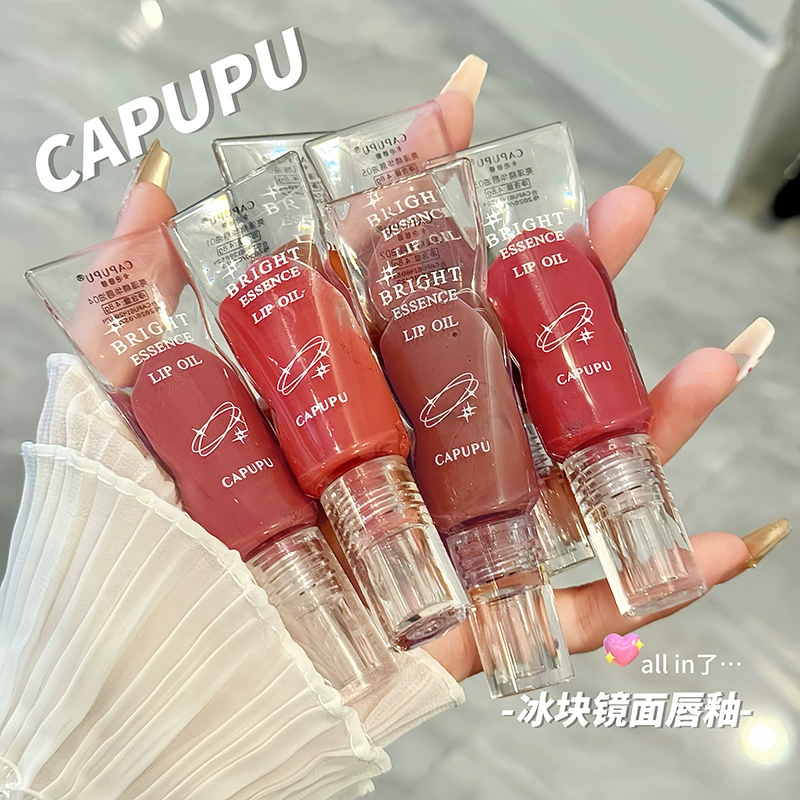 Гель для губ CAPUPU Ice, увлажняющий губной блеск, помада белая, эффект зеркала, длительный эффект