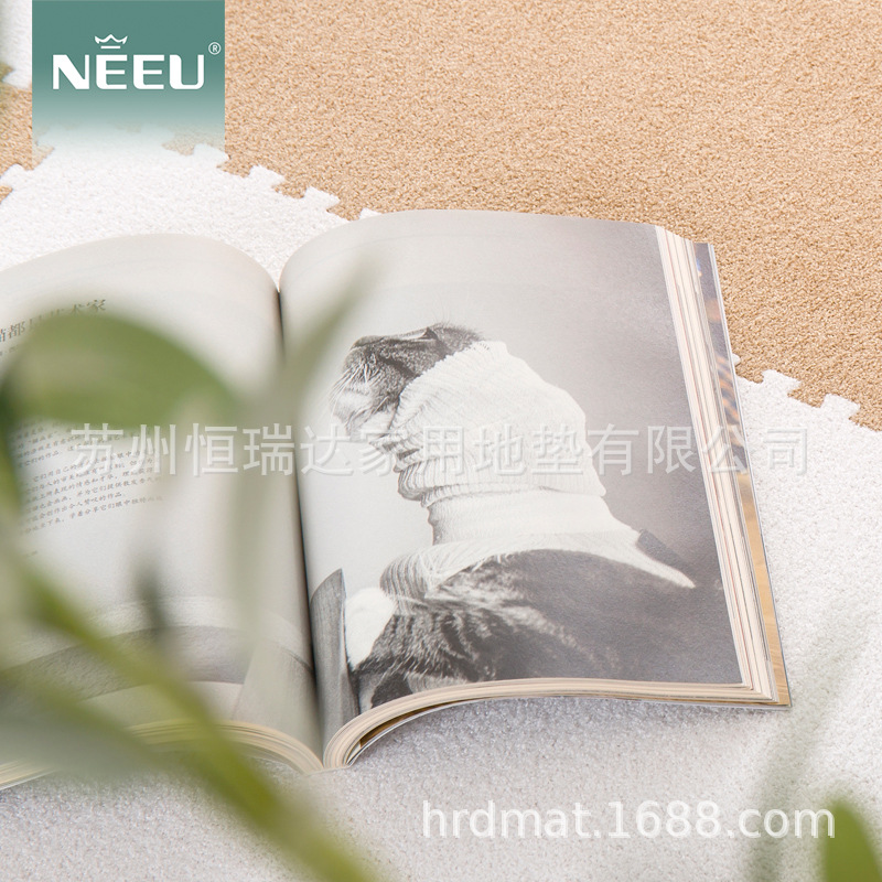 8mm oblicuo diente corto terciopelo Eva espuma estera kindergarten educativo Full-shop niños gateando estera resistente a la caída