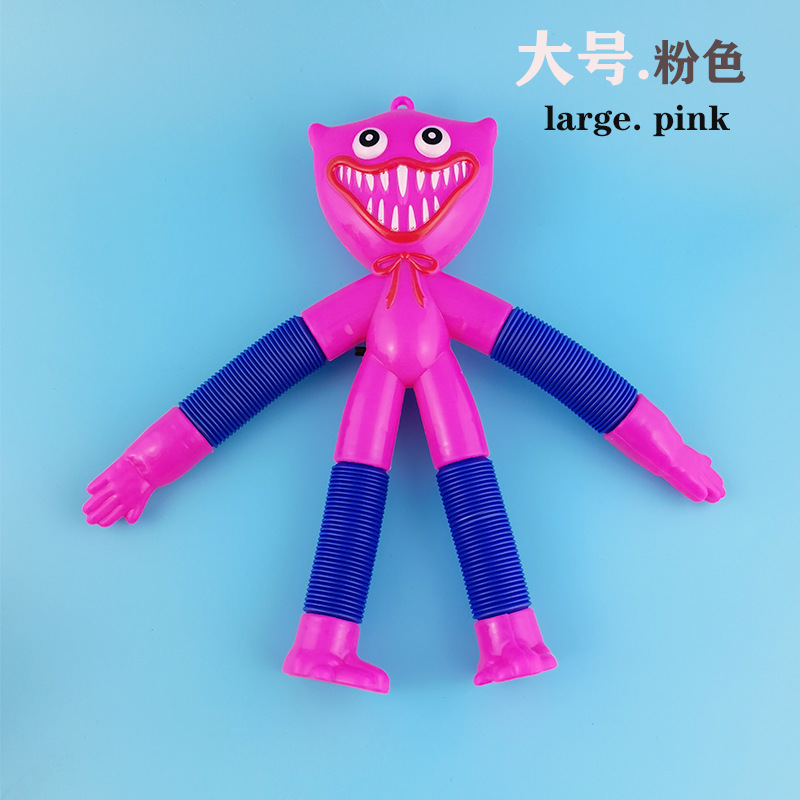 Tubo telescópico luminoso transfronterizo Bobbi muñeca tubo telescópico amapola juego muñeca salchicha monstruo descompresión juguete