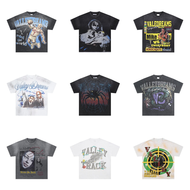 Vale Forever T-Shirt European and American Street Style White Ink Direct Print Breathable Rhinestone Trendy Fashion Short-Sleeve T-Shirt Vale Forever T-Shirt European and American Street Style White Ink Direct Print Breathable Rhinestone Trendy Fashion Short-Sleeve T-Shirt