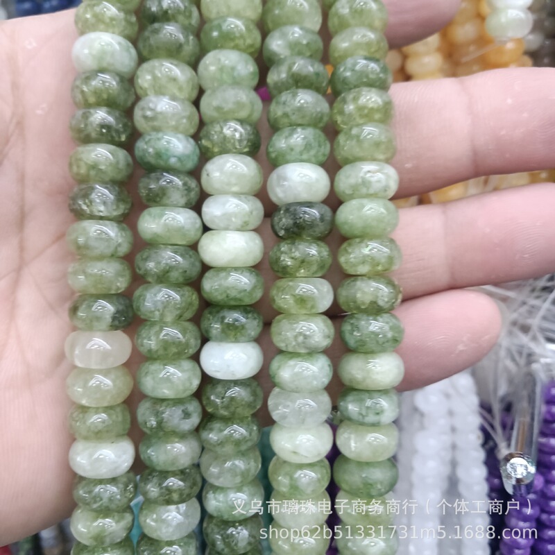 6x10mm天然石水晶玛瑙算盘珠隔片散珠串珠diy饰品手链项链配件批|undefined