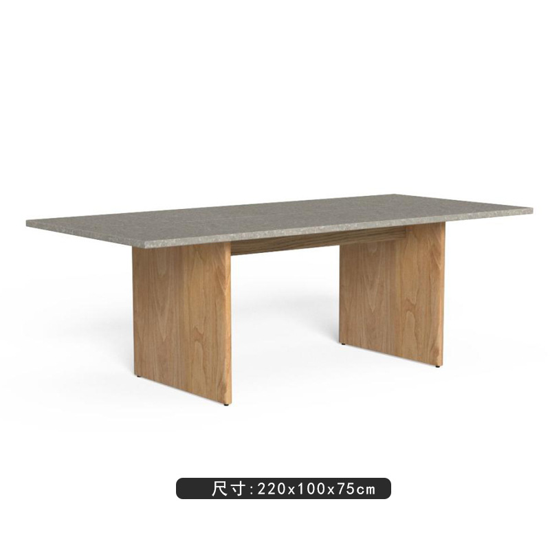 Mesa larga de losa de roca 2.2m