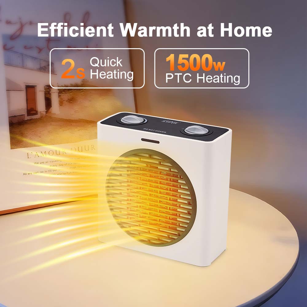 Winningstar transfronterizo 1500W calentador de pies de calentamiento rápido doméstico protección contra sobrecalentamiento calentador calentador de temperatura constante inteligente