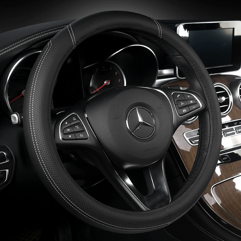 Чехол на руль автомобиля автомобильный кожаный чехол на руль Four Seasons Универсальный летний впитывающий пот нескользящий