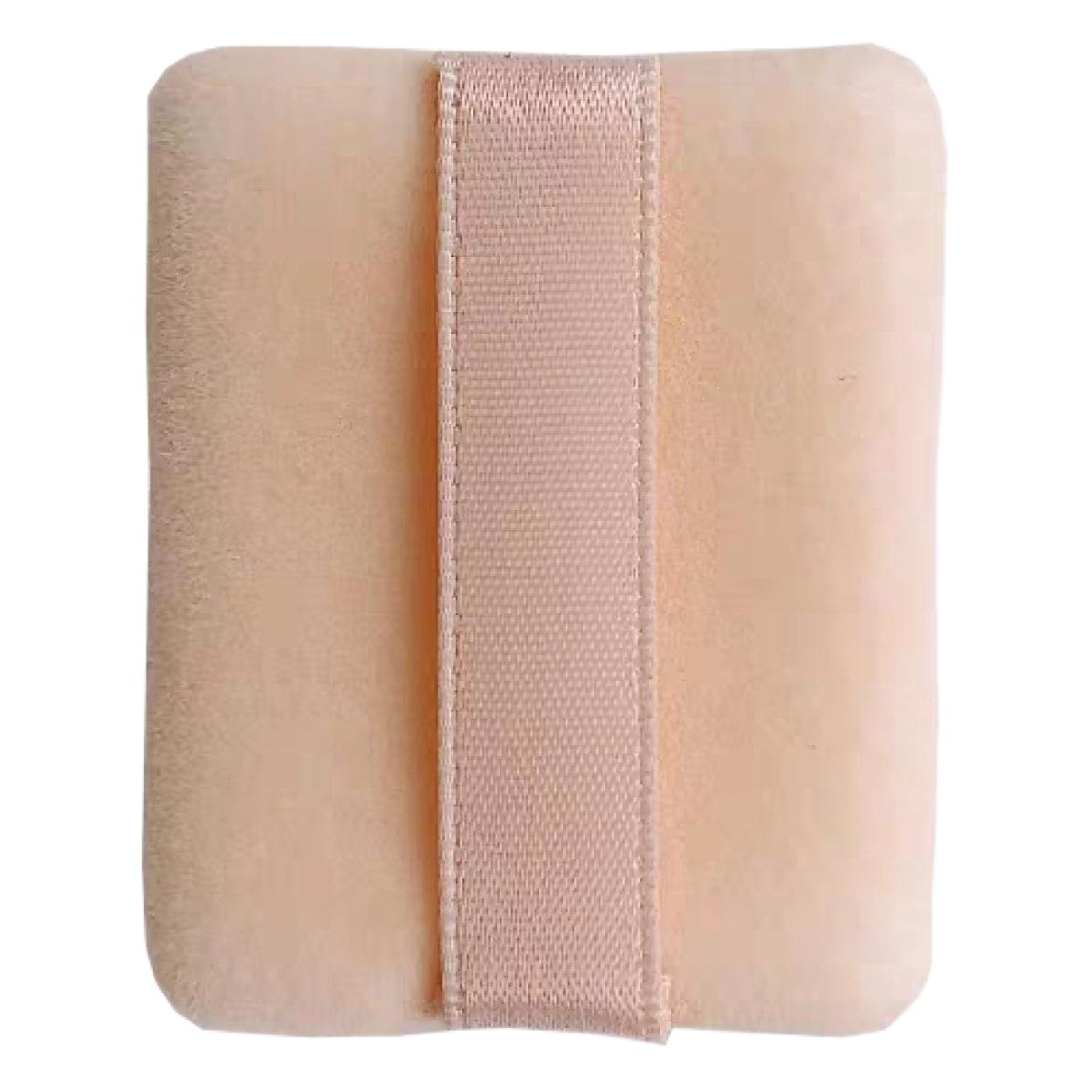 Flocking powder powder puff round square short fluff ribbon dense powder puff base makeup puff beauty tools