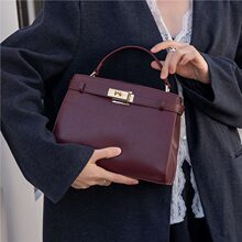 小众高级感包包女式2026新款时尚轻奢真皮凯莉包通勤单肩斜挎女包