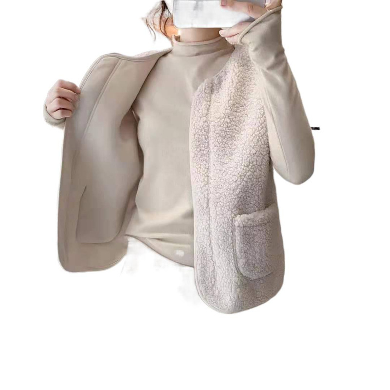 羊羔毛马甲背心女皮毛一体外搭2025秋冬新款洋气潮流时尚马夹外穿|undefined