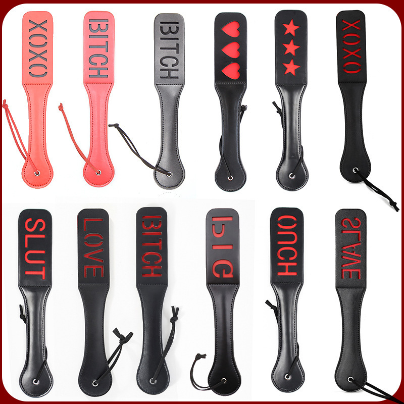 Factory Wholesale Adult Sex Toys Leather Double-Layer English Letter Slap Sm Male and Female Slap Sp Punishment Toy Factory Wholesale Adult Sex Toys Leather Double-Layer English Letter Slap Sm Male and Female Slap Sp Punishment Toy