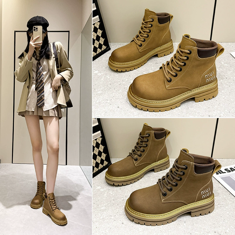 Весенние женские ботинки Мартин 2024 года с элегантным дизайном, из тисненой кожи, с внутренним увеличением роста, элегантные и удлиняющие ноги ботинки из натуральной кожи.