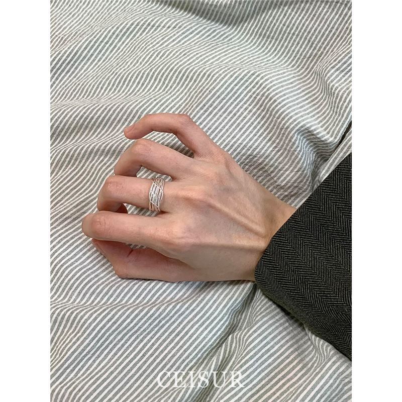 中古戒指小众时尚设计轻奢复古高级感食指戒情侣对戒指环百搭款|undefined