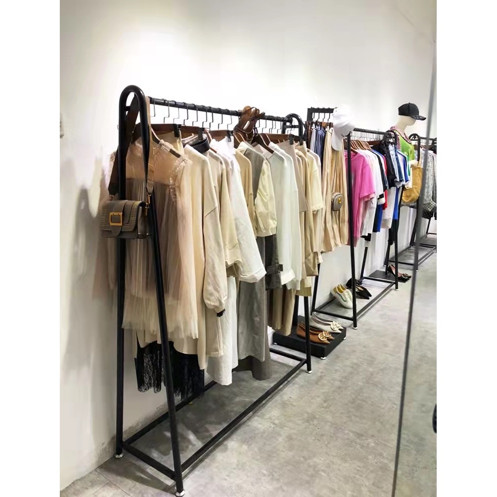 不掉漆铁艺展示架落地式女装店货架中岛架高档礼服衣服架子 特价