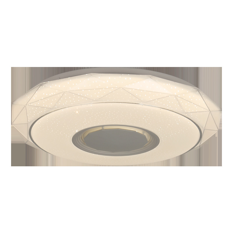 LED智能蓝牙音乐48W吸顶灯38CM圆形亚克力儿童卧室客厅灯灯饰