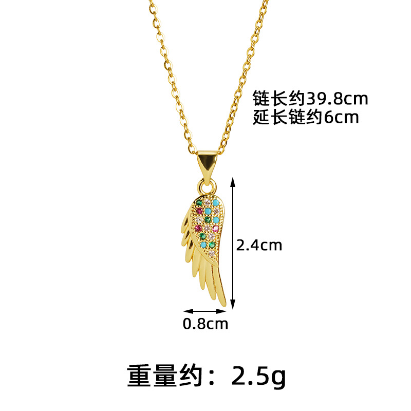 Collar de oro de arena vietnamita transfronterizo, estilo de lujo ligero, aretes de alas de ángel, temperamento femenino, joyería al por mayor