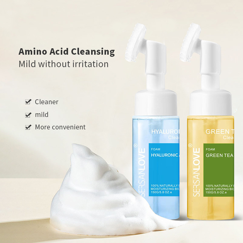 Amino Acid SERSANLOVE Cleansing foam Facial Cleanser Moisturizing, Rejuvenating, Makeup Removing Mousse Bubble_voghion.com