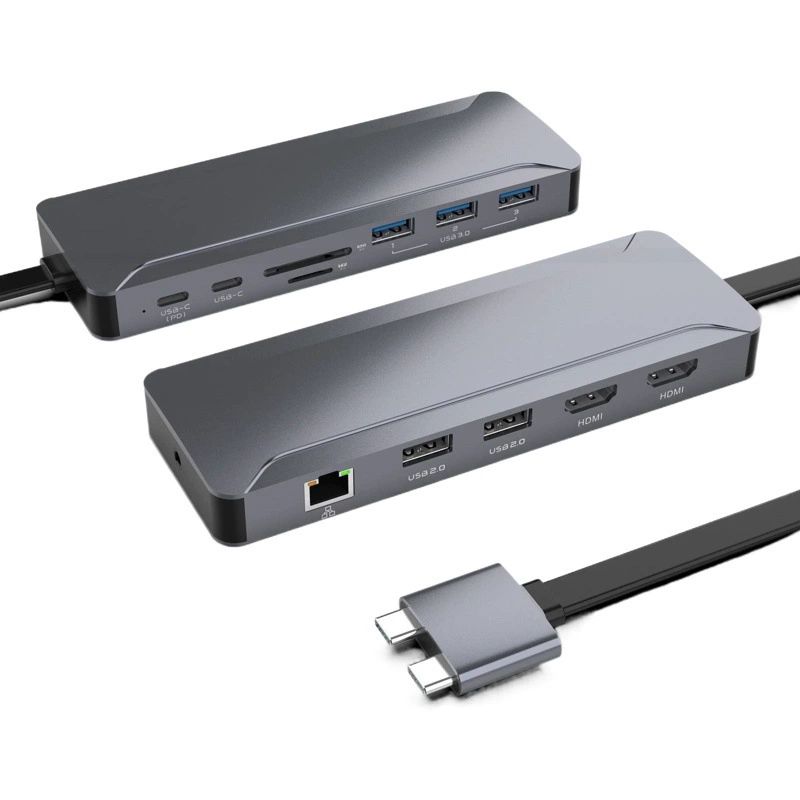 Многофункциональная док-станция для MacBook Pro с двумя портами Type-C, 4K HDMI, Gigabit Ethernet и поддержкой PD100W