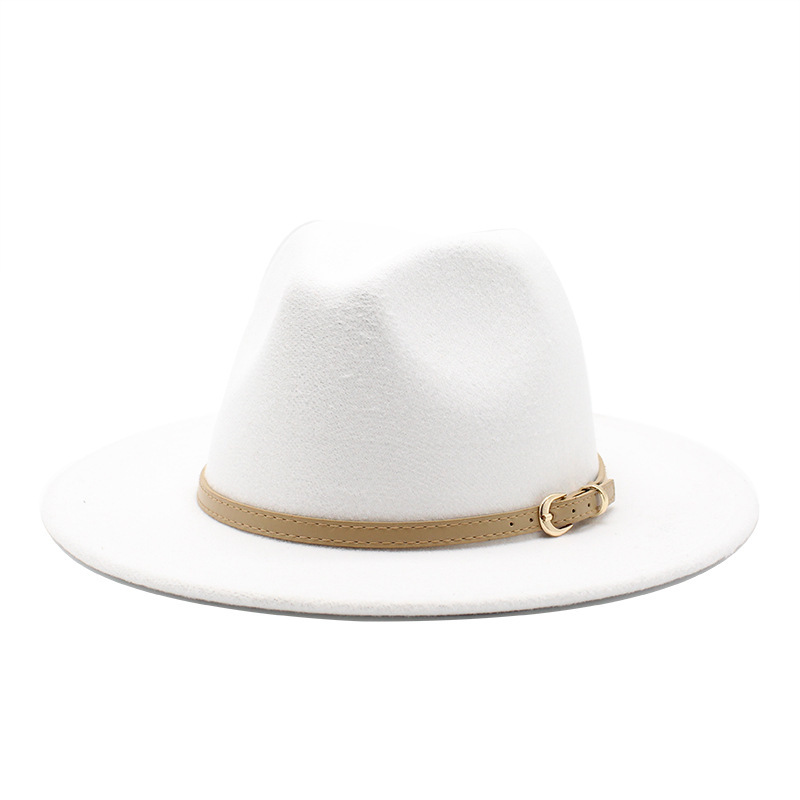 Otoño y invierno británico para hombres y mujeres nuevo sombrero de lana de jazz sombrero de bisel sombrero clásico sombrero de moda sombrero de felt al por mayor