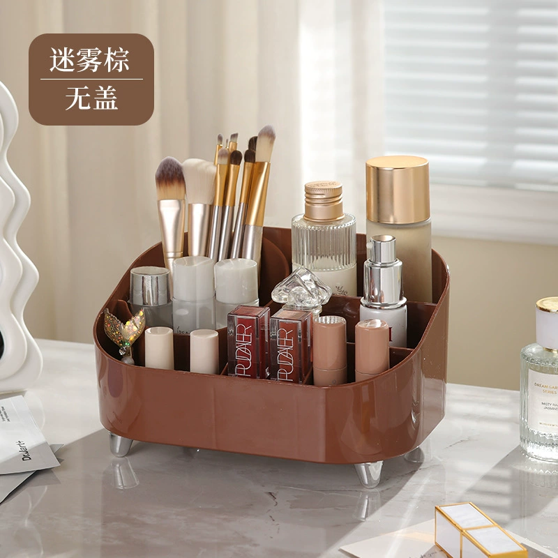 Cosmetic Organizer Storage Box, Dustproof Makeup Box, Multi-Compartment, 6 Color Options