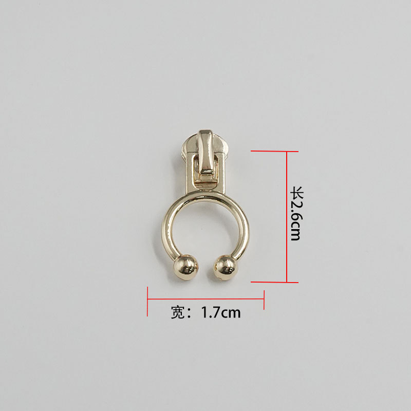批发金属拉链头 3号拉链头浅金拉头拉片箱包拉链拉扣头5号拉链头|undefined