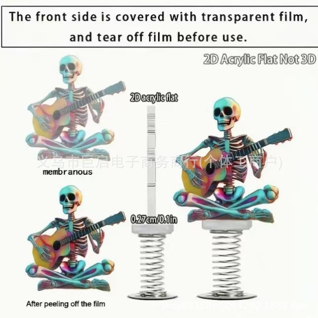 Colgar adornos transfronterizos divertidos monos gigantes exagerados bebés conejos acrílicos 2D adornos de primavera para automóviles rock music image 12