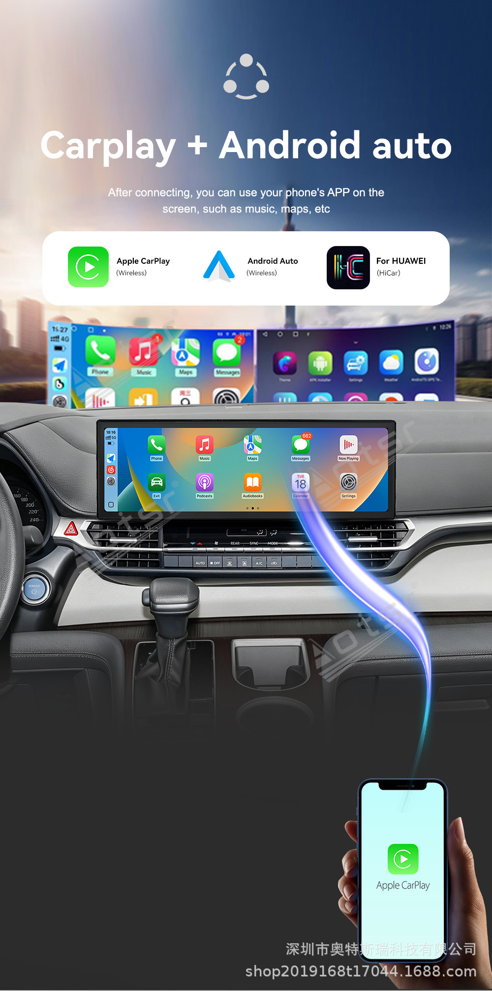 Suitable for Toyota Sienna and Toyota Granvia: Central control screen navigation and 360-degree panoramic camera system upgrade