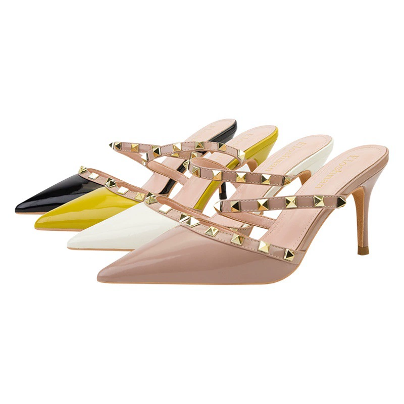 899-46 европейские и американские сексуальные туфли на тонком высоком каблуке 899-46 европейские и американские пикантные туфли и сандалии из лакированной кожи