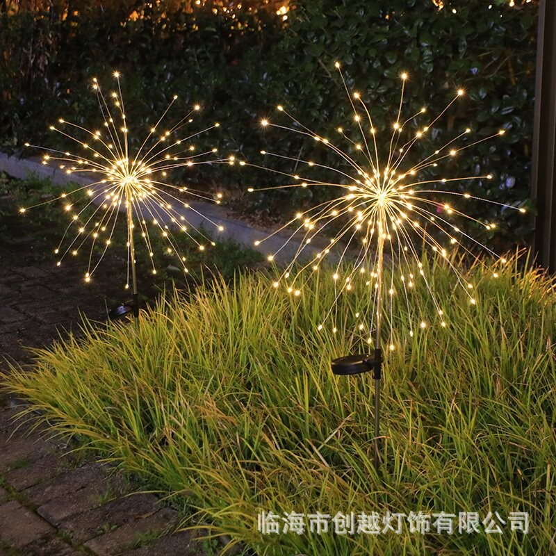 LED solar tierra enchufe lámpara de humo diente de león luz cadena jardín Navidad decorativo lámpara de color al aire libre césped lámpara de jardín