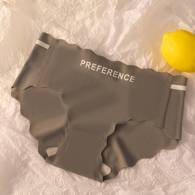 Seda de hielo desnudo transpirable sin costuras ropa interior de mujer negro blanco gris puro algodón antibacteriano entrepierna media cintura chica envuelta en la cadera ropa interior de estilo deportivo image 10