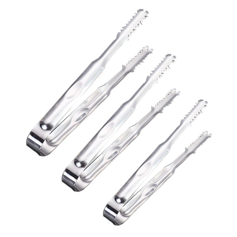 Пластиковый прозрачный ледяной зажим из нержавеющей стали с зубьями ледяной зажим ktv бар шведский стол барбекю продовольственный зажим мини пластиковый ледяной зажим