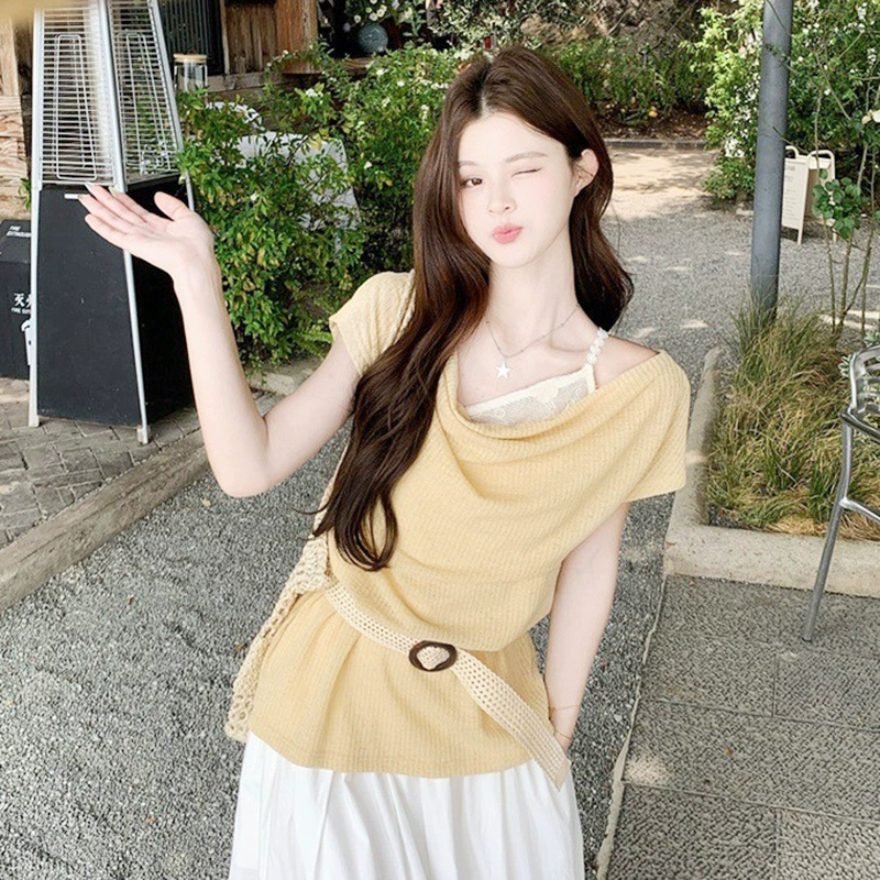 Lace set, with short sleeve, wholesale, lifting effect