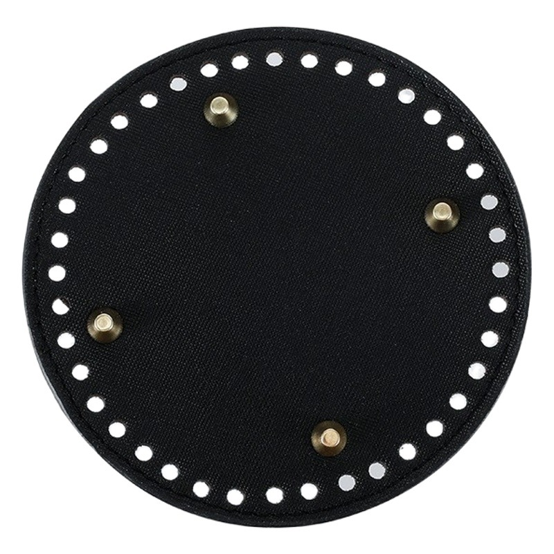 diy Hyun-a woven bag bottom PU leather bottom plate 14cm round bottom handmade bag base Accessories Wholesale