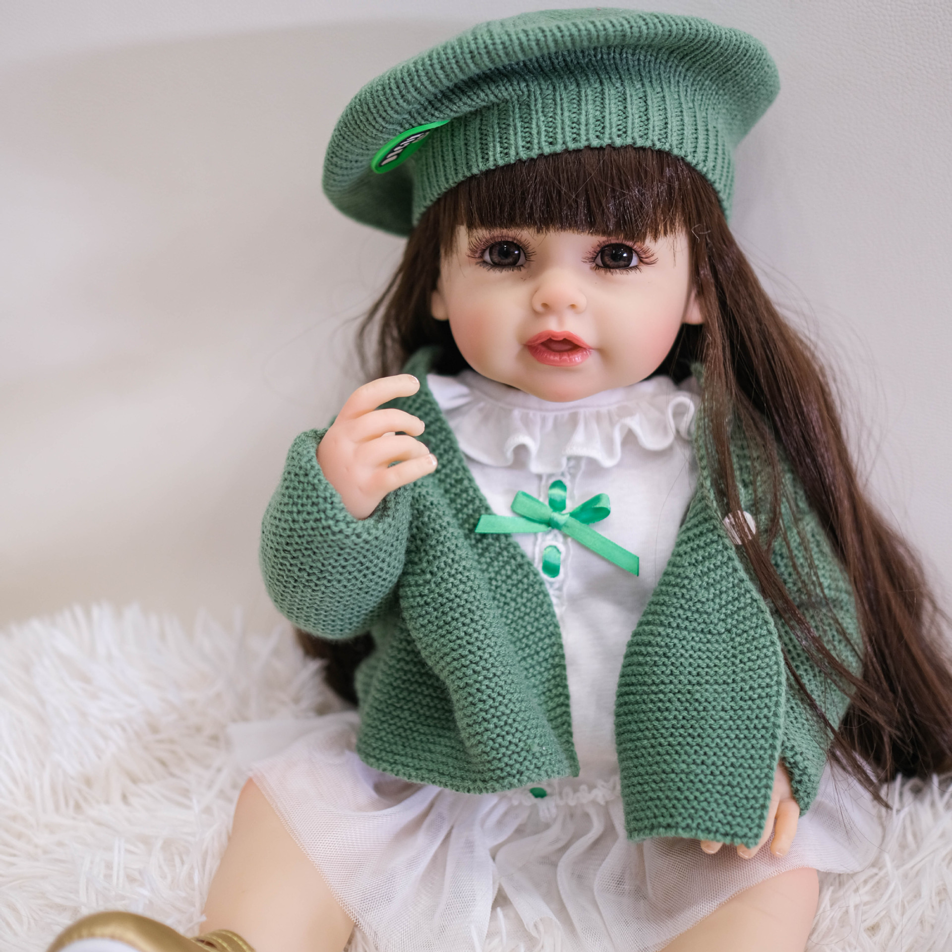 NPK genuino 55cm completo pegamento simulación muñeca peluca conjunto pelo transfronterizo suministro