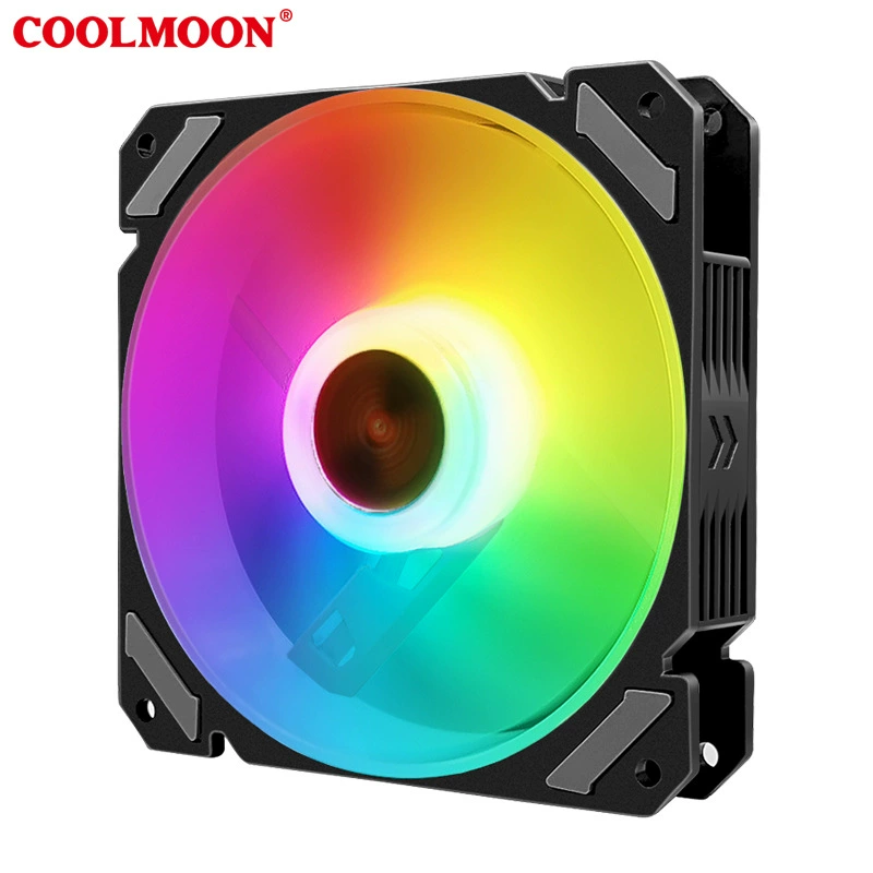 Кулер для корпуса (COOLMOON) 12 см ARGB, бесшумный с высоким воздушным потоком, комплекты контроллеров/много кулеров