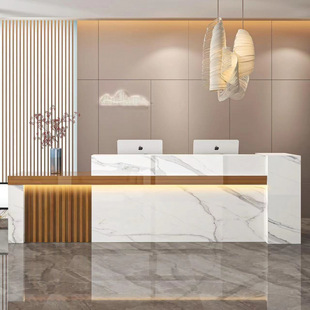 Company Front Desk Reception Desk Integrated Simple Barber Shop New Beauty Salon Hotel Cashier Front Desk