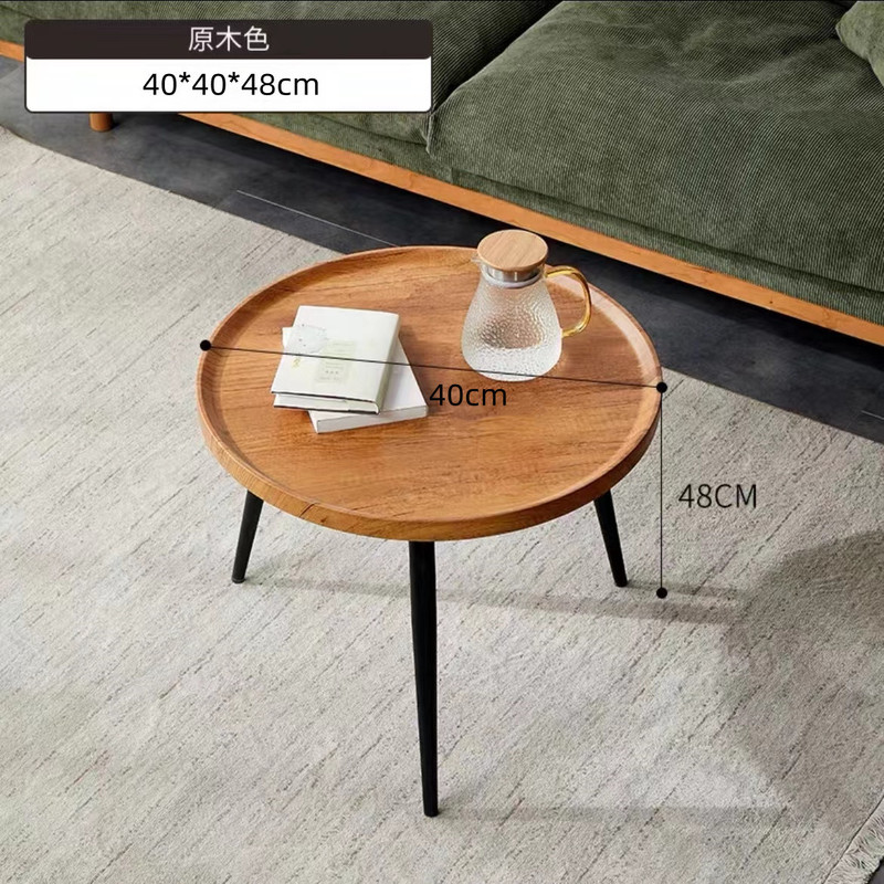 源工場現代北欧簡易家庭用リビングルームの小さいタイプのソファーのそばの小さいテーブルの木の足の丸いお茶のテーブル|undefined