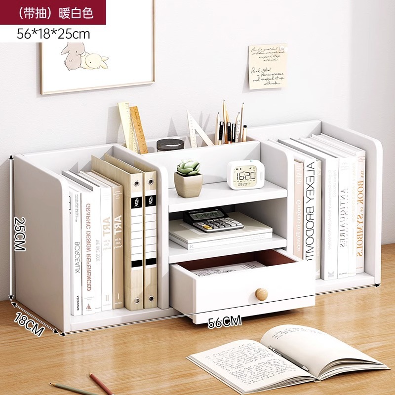 Escritorio de escritorio estantería estante escritorio multi-capa estante Oficina de almacenamiento dormitorio simple estantería pequeña