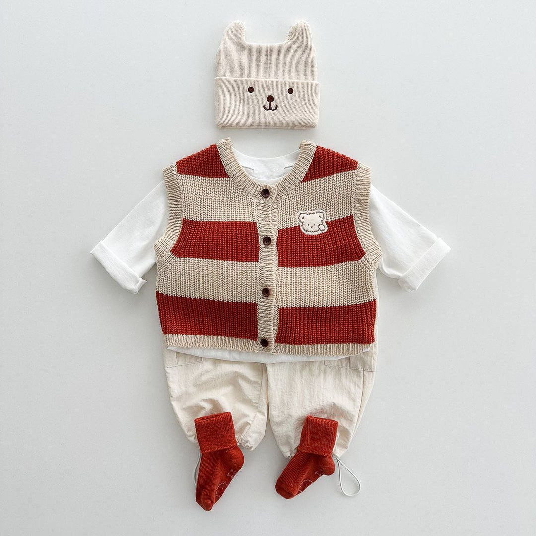 Preppy Style Pastoral Stripe Cotton Hoodies & Knitwears display picture 2