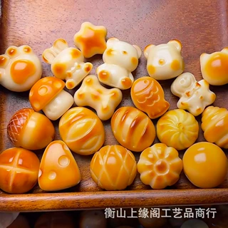 象牙果原果雕刻 炭烧猫爪 面包 姜饼人 熊饼干 兔子  萌趣可爱DIY