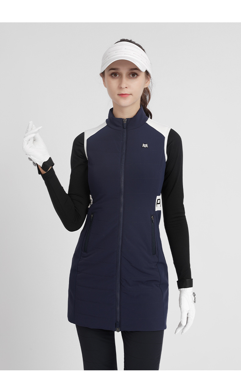 Áo ghi lê dài nữ chơi golf PGM chần bông giữ ấm thu đông — YF499-màu xanh nước biển [chần bông], YF499-Trắng [chần bông] chi tiết 8