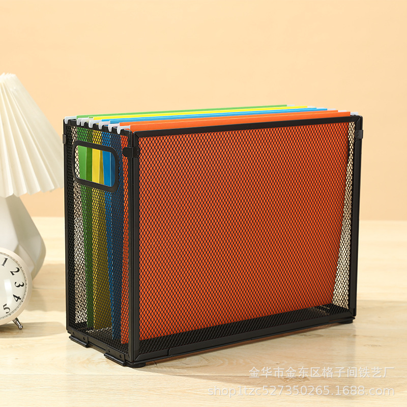 Folding universal storage system for documents, metal magazine