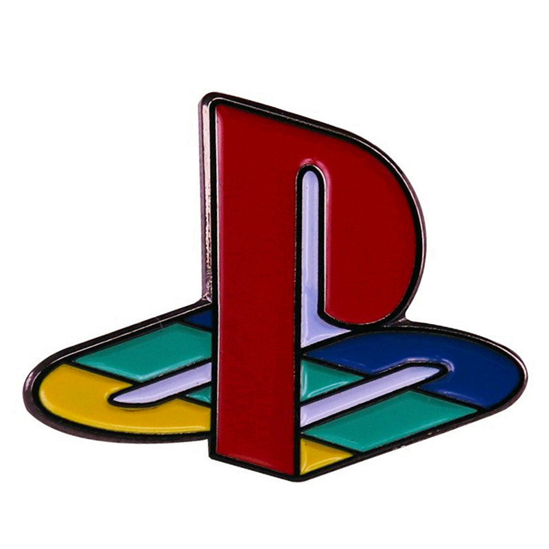 PlayStation game machine brooch Japan Nintendo game metal alloy paint enamel badge